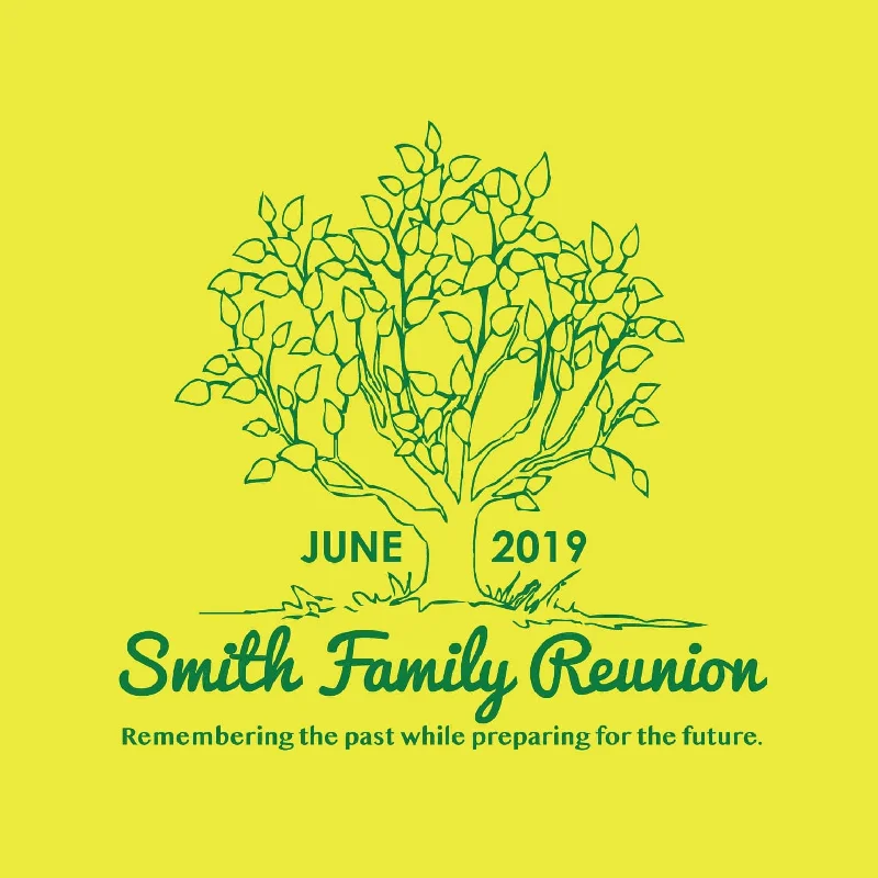 Tree Leaves Family Reunion T-Shirt Design R1-64