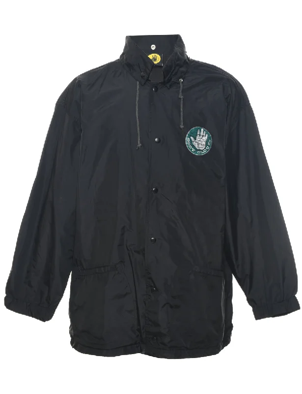 Online Only Black Nylon Jacket - L