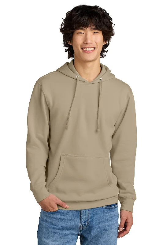 Take Action District Mens Very Important Fleece Hooded Sweatshirt Hoodie w/ Pouch Pocket - Desert Tan