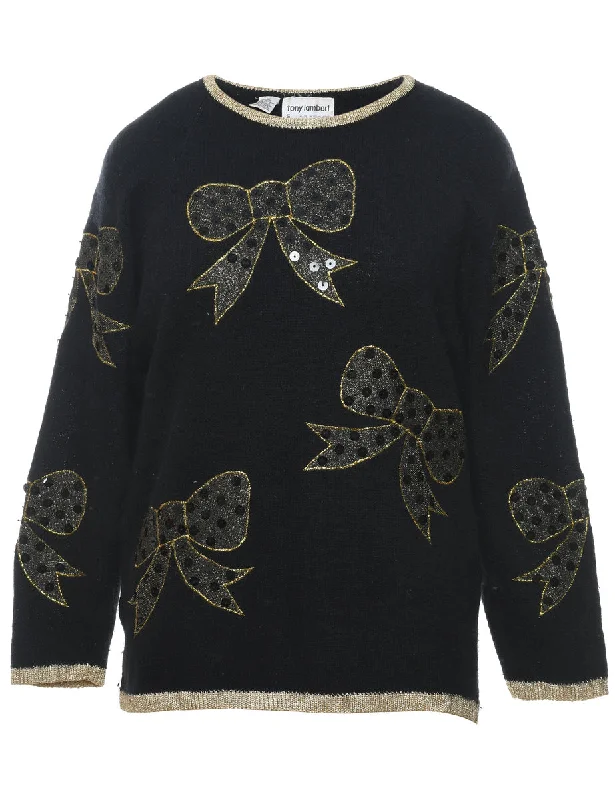 Black Christmas Jumper - S