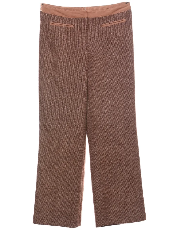 Price Drop Alert Brown Classic Straight-Fit Trousers - W30 L28