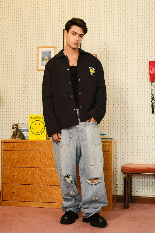 Stock Up and Save Smiley Originals X Bonkers Collared Shacket