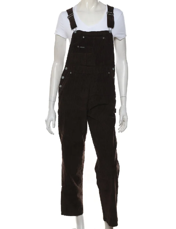 Closeout Brown Corduroy Dungarees - W34 L29