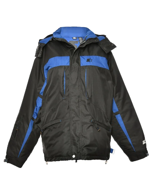 Black & Blue Contrasting Mountaineering Jacket - L