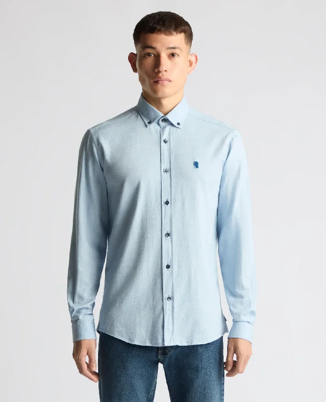 Tapered Fit Brushed Cotton Shirt