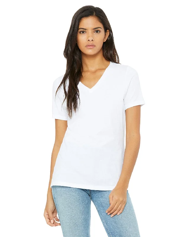 Weekend Sale: Don't Miss Out Bella+Canvas Ladies Missy V-Neck T-Shirt | White