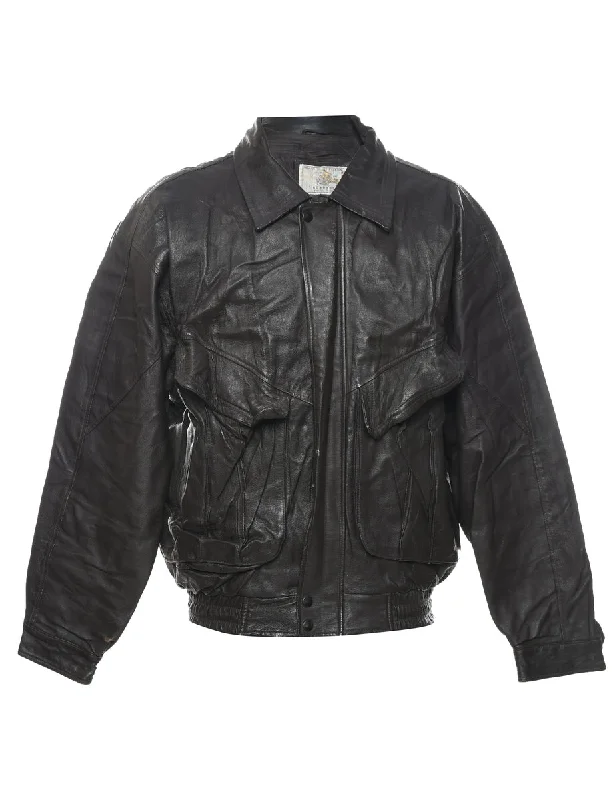 Weekend Bargains to Relish Black Leather Jacket - XL