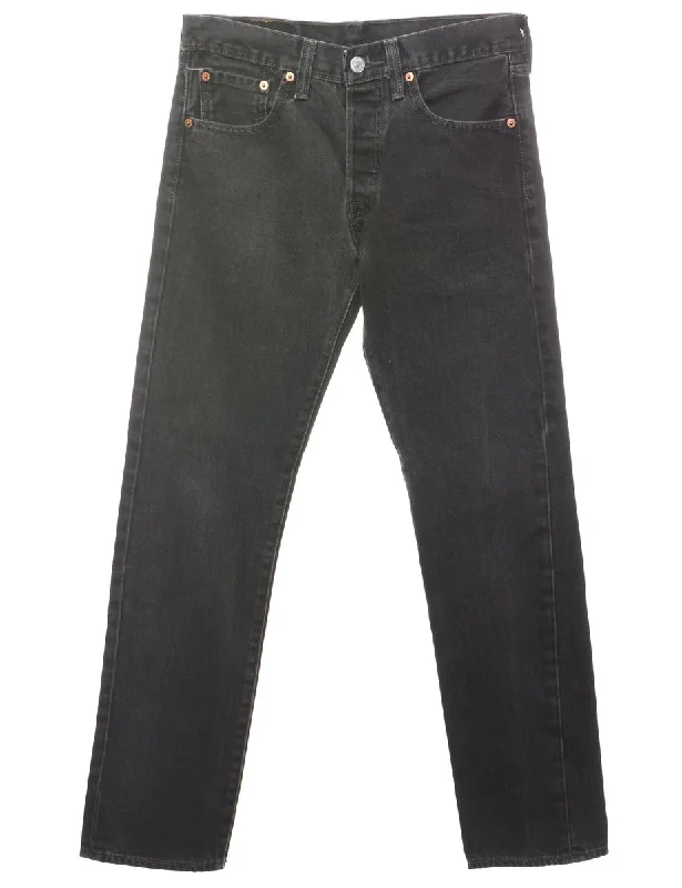 Bonus Savings Black Levi's Straight-Fit 501 Jeans - W28 L30