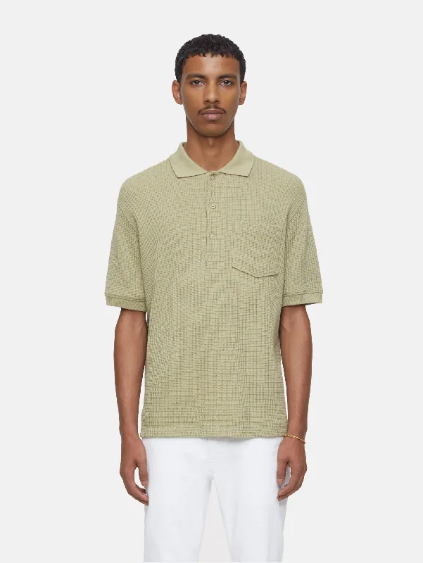 Amazing Deals Polo in Tessuto Waffle Salvia