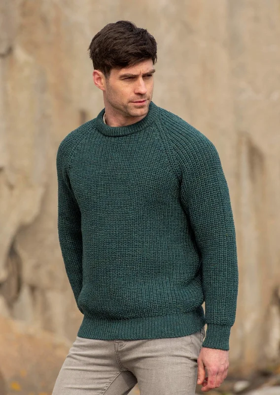 Can't Miss Fishermans Rib Crew Neck Sweater | Green