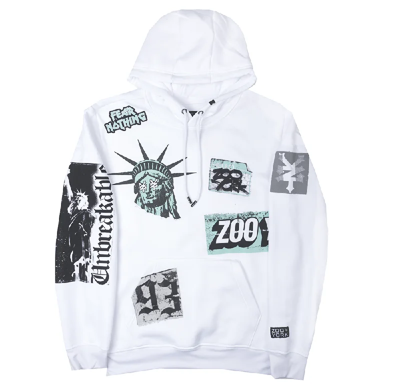 Final Clearance ZOO YORK NYC HOODIE WHITE - ZY31H128