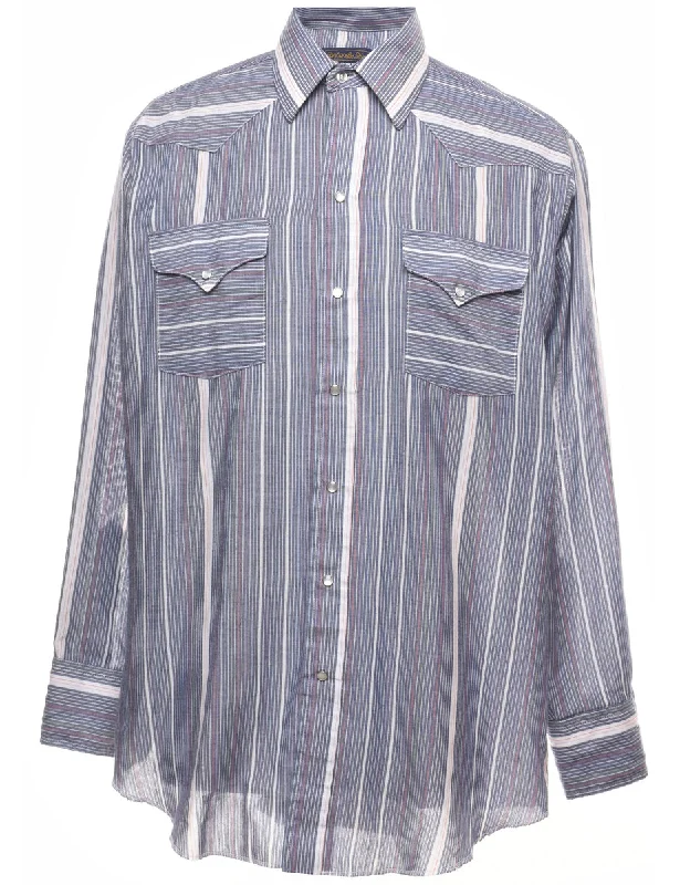 Weekend Bargains to Indulge In Blue Western Shirt - L
