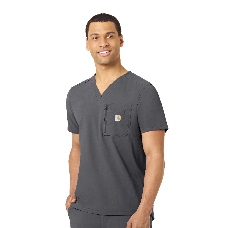 Crazy Savings Carhartt Rugged Flex Peak Men's Tuck-In Scrub Top - Pewter