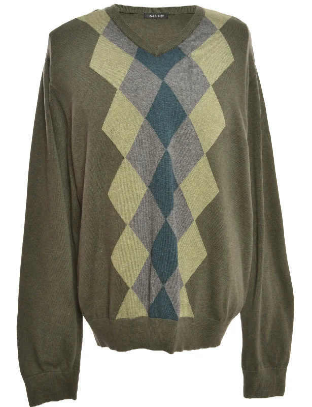 Argyle Van Heusen Jumper - L