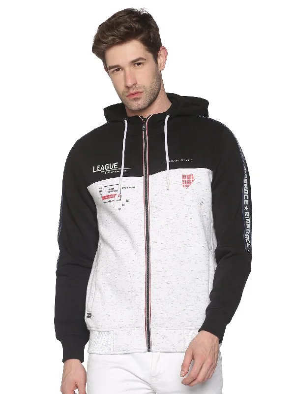 Year-End Deals Men Printed Black Sweatshirt