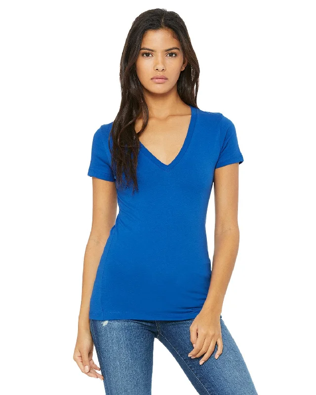 Weekend Shopping Made Better Bella+Canvas Ladies Deep V-Neck T-Shirt | True Royal
