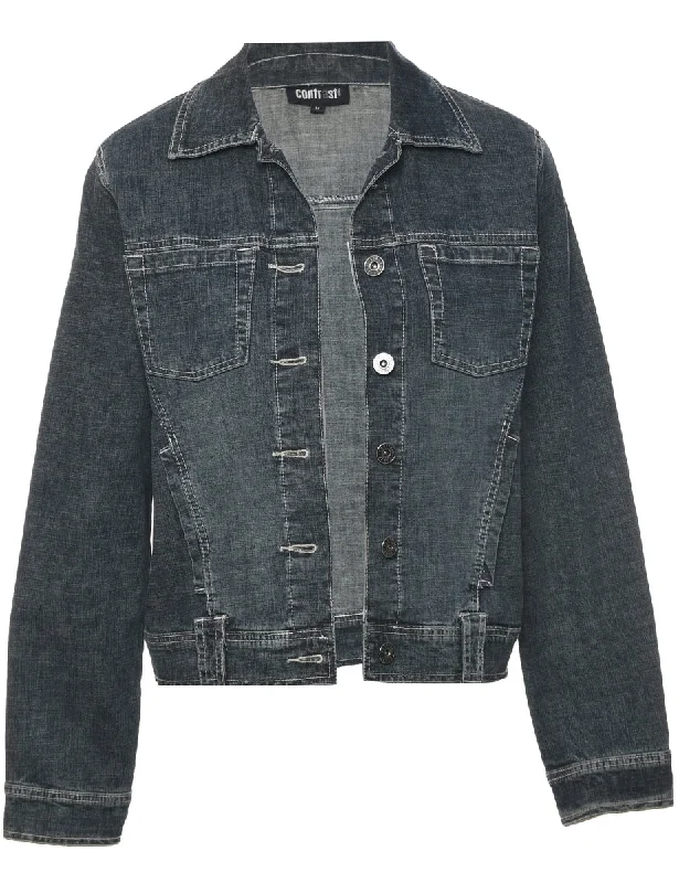 Deal of the Day Button Front Denim Jacket - M