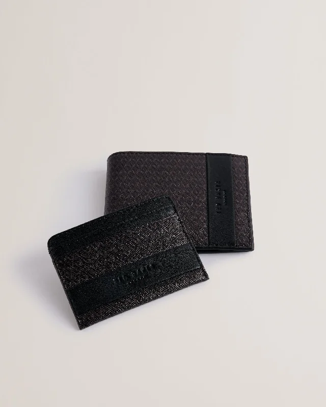 Inventory Reduction Maxvell Printed Leather Wallet Cardholder Black