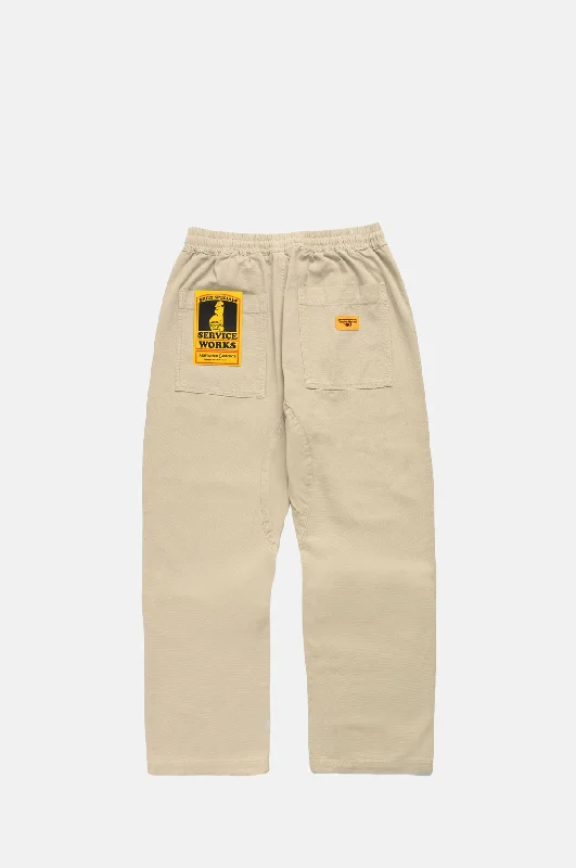 Limited Time Canvas Chef Pants Pale Khaki