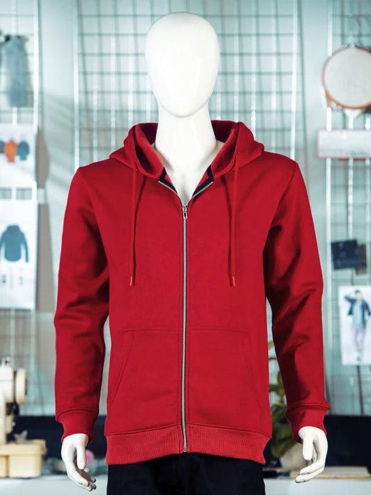 Early Access Plain Maroon Fleece Hoodie