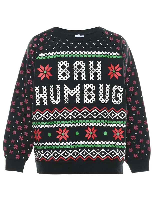 Black Christmas Sweatshirt - L