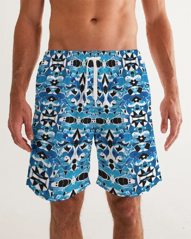 Weekend Savings Spectacle Blue Abstract pattern design Men's Swim Trunk