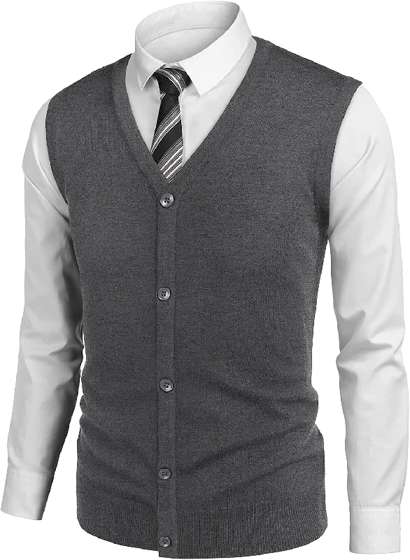 Sale Alert Casual Sleeveless Knitted Button Cardigan Vest (US Only)