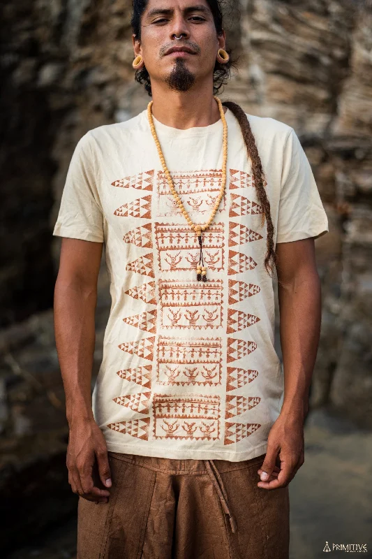 Weekend Discounts to Celebrate Tribal Dance T-Shirt ⋙ Block Printed ⋙ Organic Cotton