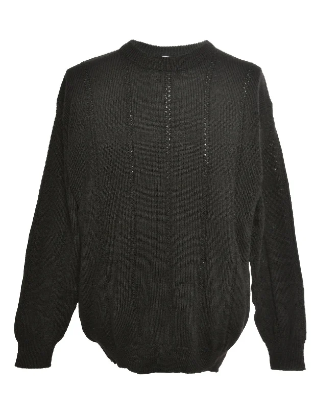 Don't Wait Black Long Sleeved Jumper - M