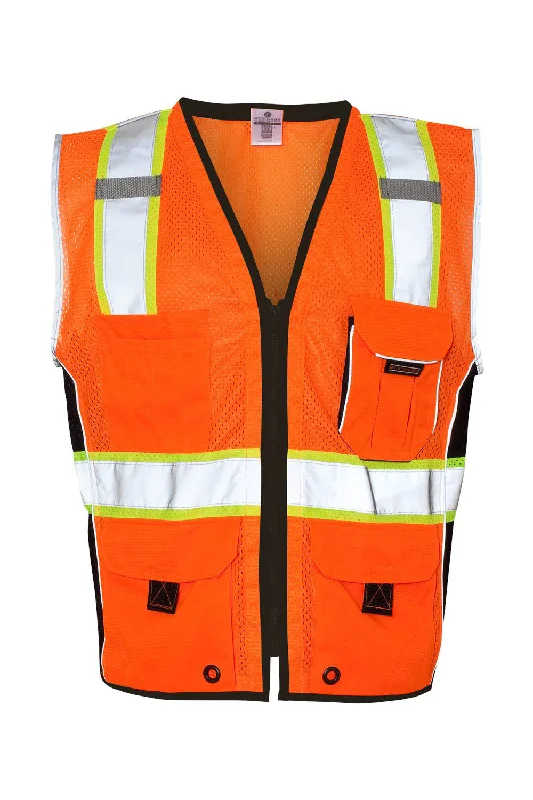 Value Deals Kishigo Mens Premium Black Series Heavy Duty Vest - Orange