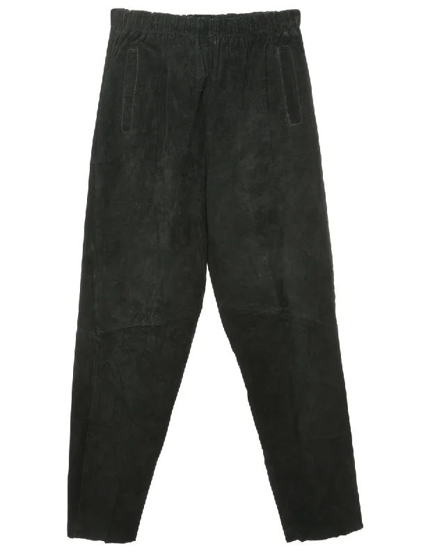 Reduced Prices Black Suede Trousers - W26 L28