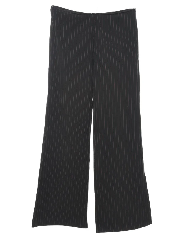 Special Offer Black Pinstriped Y2K Trousers - W31 L31