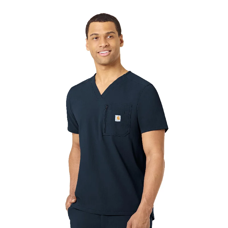 Best Choice Carhartt Rugged Flex Peak Men's Tuck-In Scrub Top - Navy