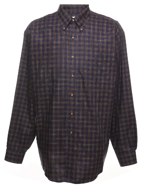 Limited Edition Brooks Brothers Navy Checked Shirt - XL