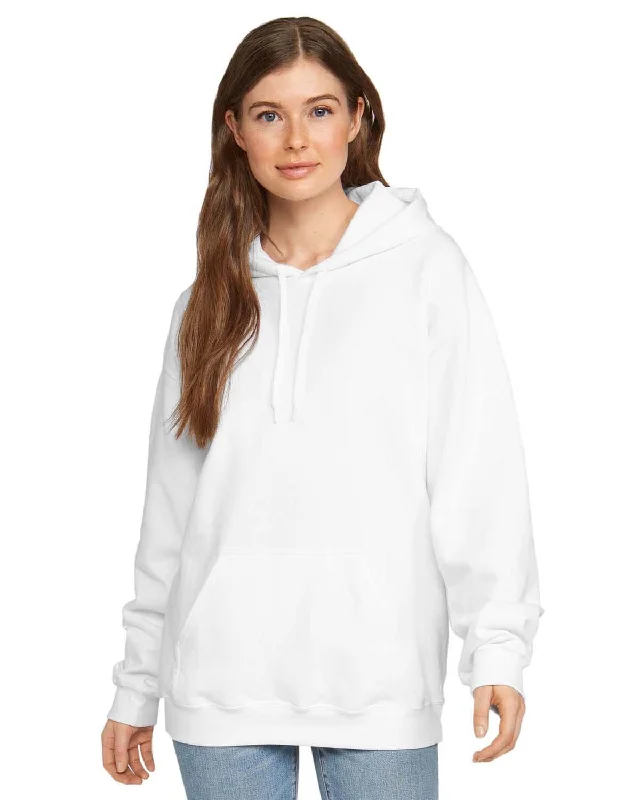 Gildan Softstyle Fleece Pullover Hooded Sweatshirt | White