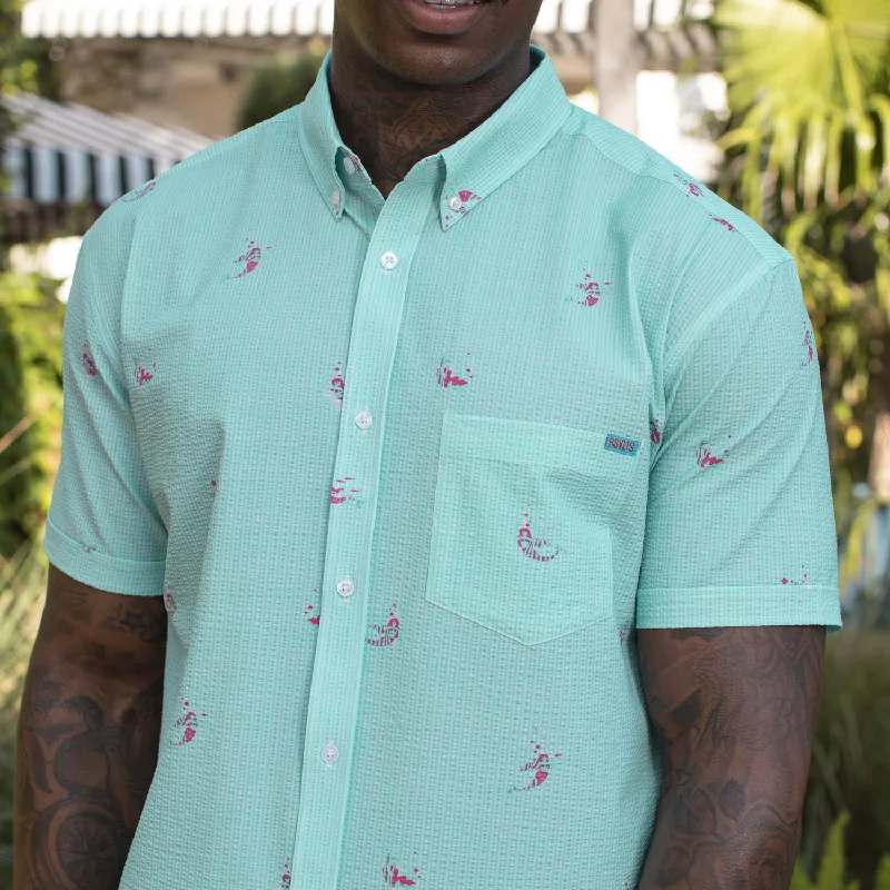Low Prices Mermaids – Stretch Seersucker Short Sleeve Shirt