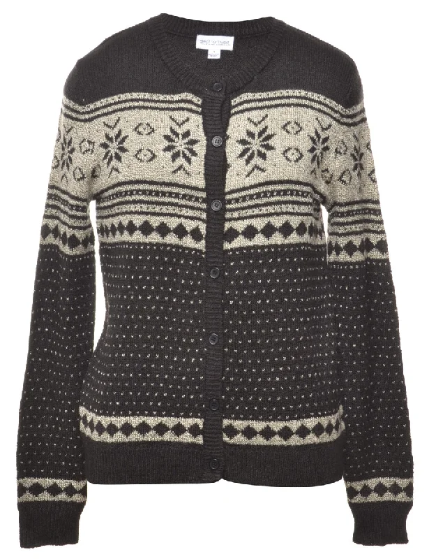 Markdowns Black Nordic Cardigan - S
