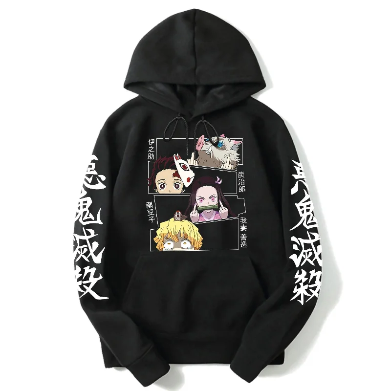 Overstock Sale Graphic Printed Hoodies with Anime Logo