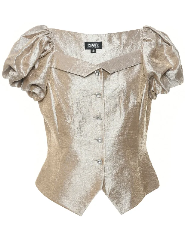 Beige Evening Top - L