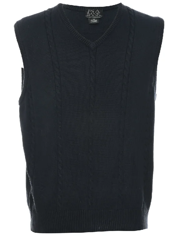 Must-Have Deals Cable Knit Black Vest - M