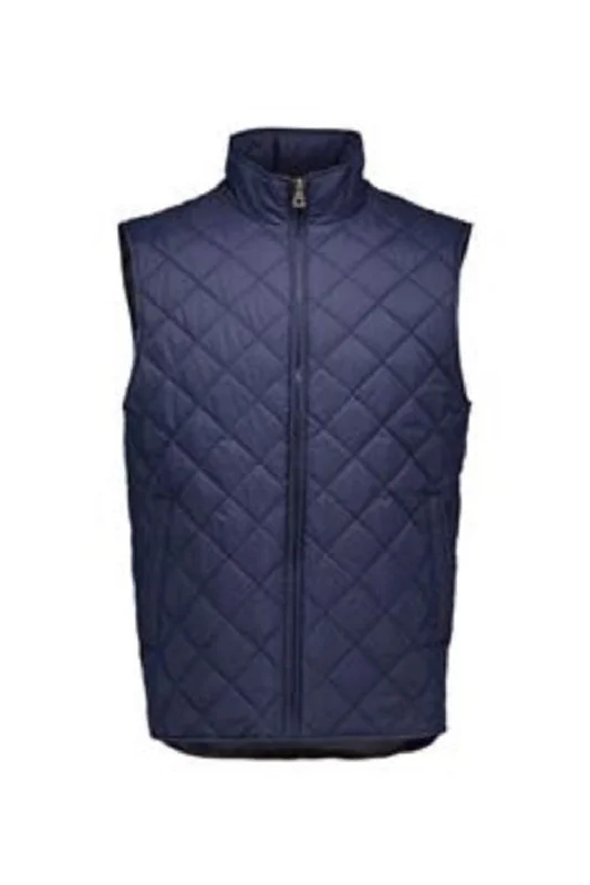 Price Meltdown Weatherproof Mens Vintage Diamond Quilted Full Zip Vest - Navy Blue