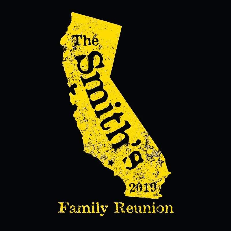 Amazing Deals California Family Reunion T-Shirt Design R1-8