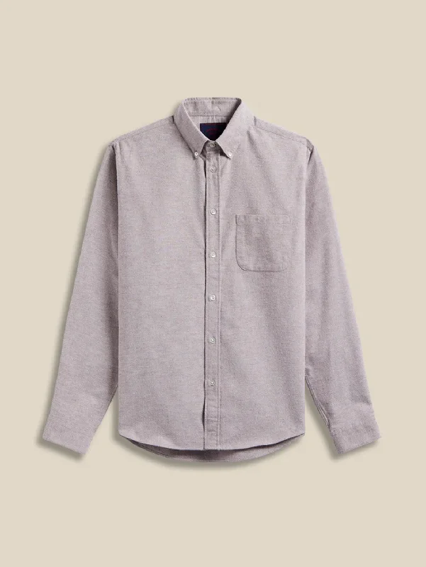 Seasonal Sale Brushed Oxford Shirt - Bordeaux
