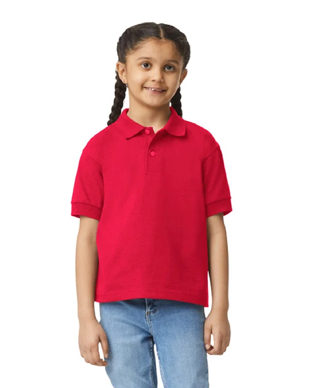 Lowest Rates Gildan DryBlend Youth 50/50 Jersey Polo Shirt | Red