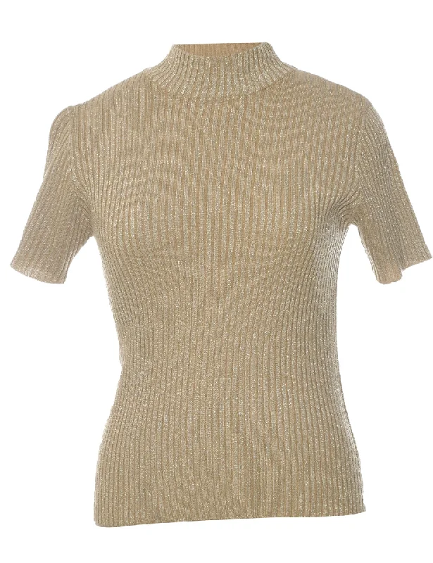 Limited Availability Braemar Lurex Thread Pattern Jumper - M