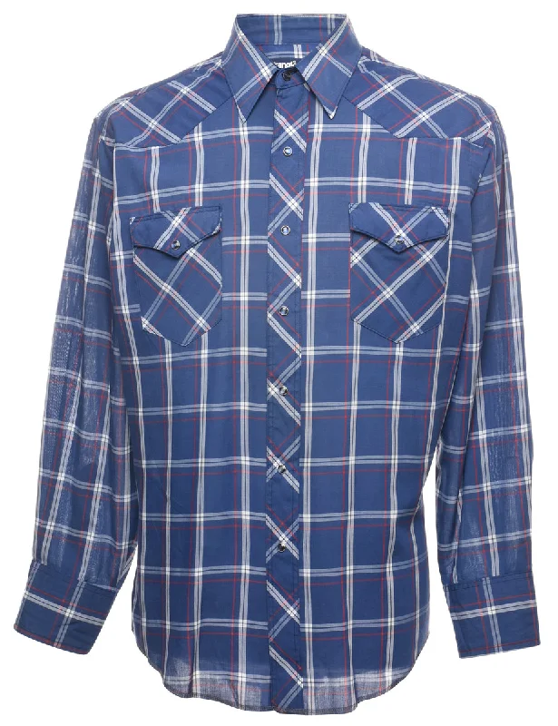 Half Price Blue & Red Wrangler Checked Shirt - L