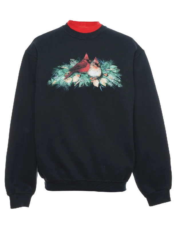 Value Pack Black, Red & Green Christmas Design Sweatshirt - M