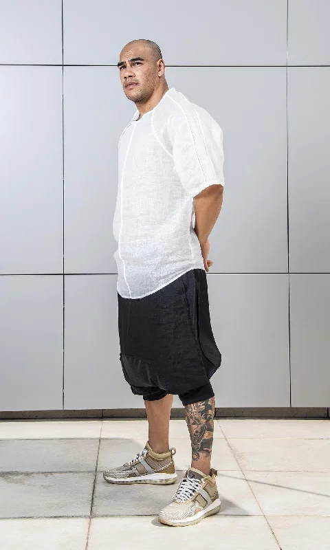 Blowout Sale Reversed Seams Linen T-shirt