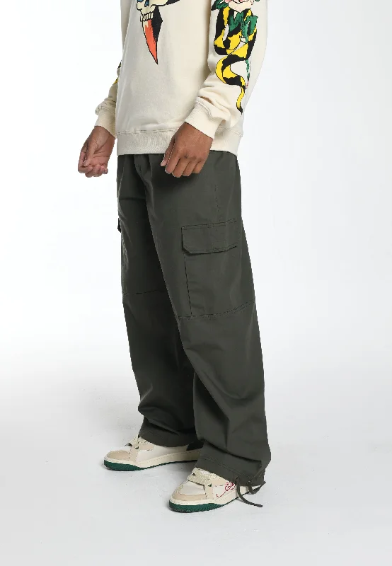 Early Access Mens D-B-D Tonal Woven Cargo Trousers - Green