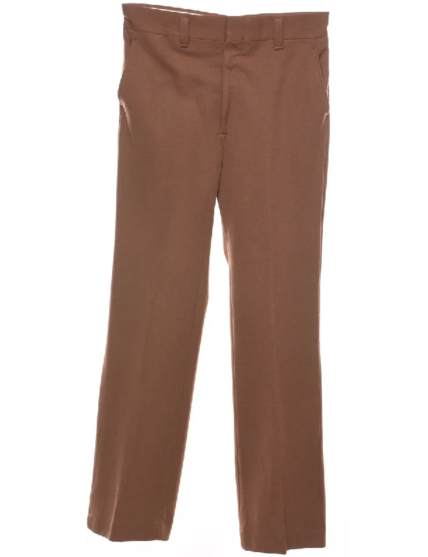 Lowest Prices Brown Straight-Fit Trousers - W30 L30